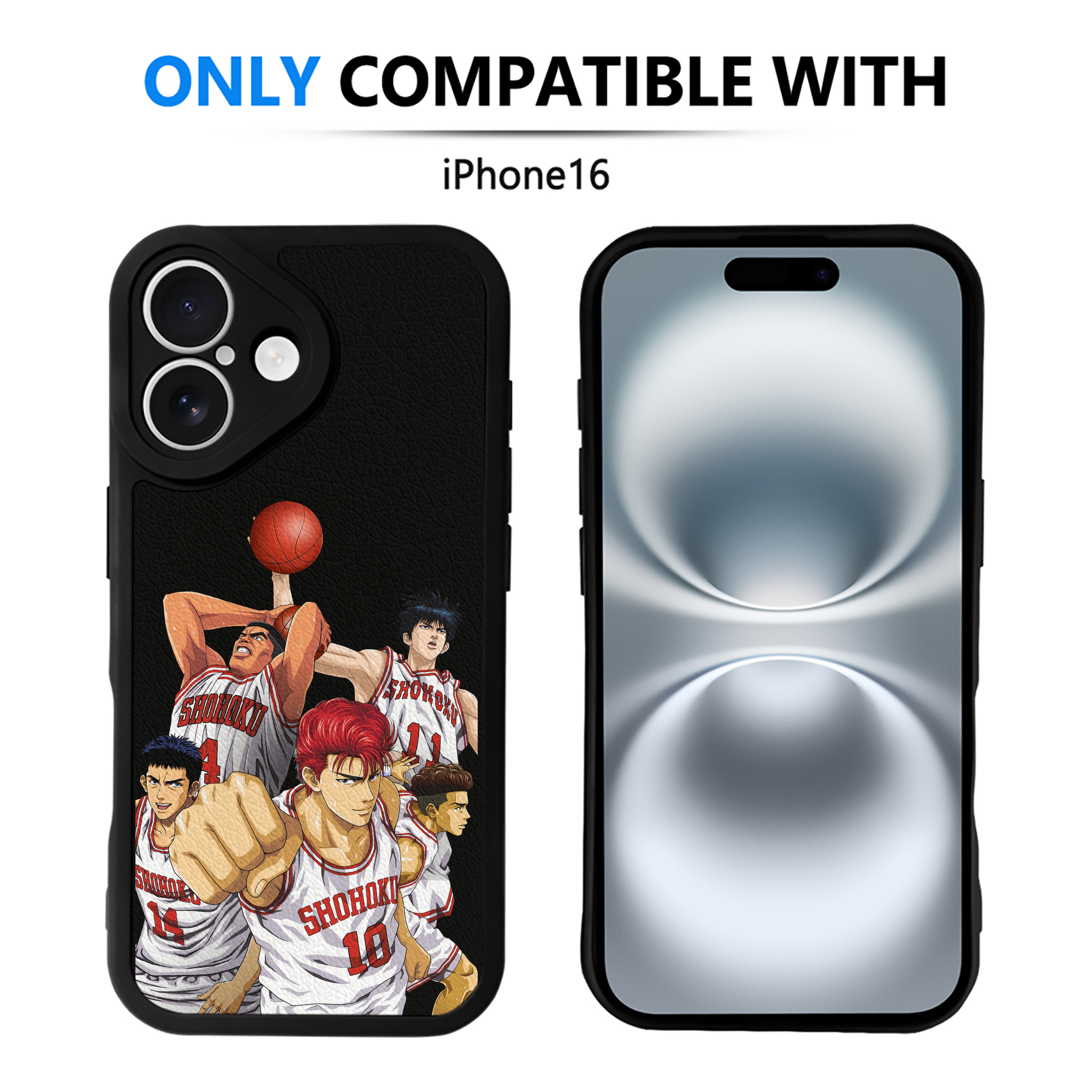 （画像用） SLAM DUNK／スラムダンク 【iPhone 16シリーズ対応】シリコンスマホケース（レザー調） 材質：シリコン